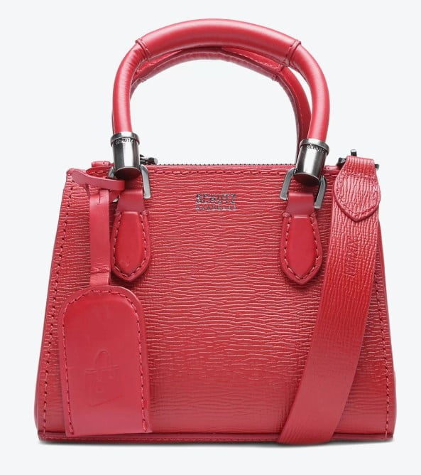 BOLSA TOTE BABY LORENA COURO SCARLET