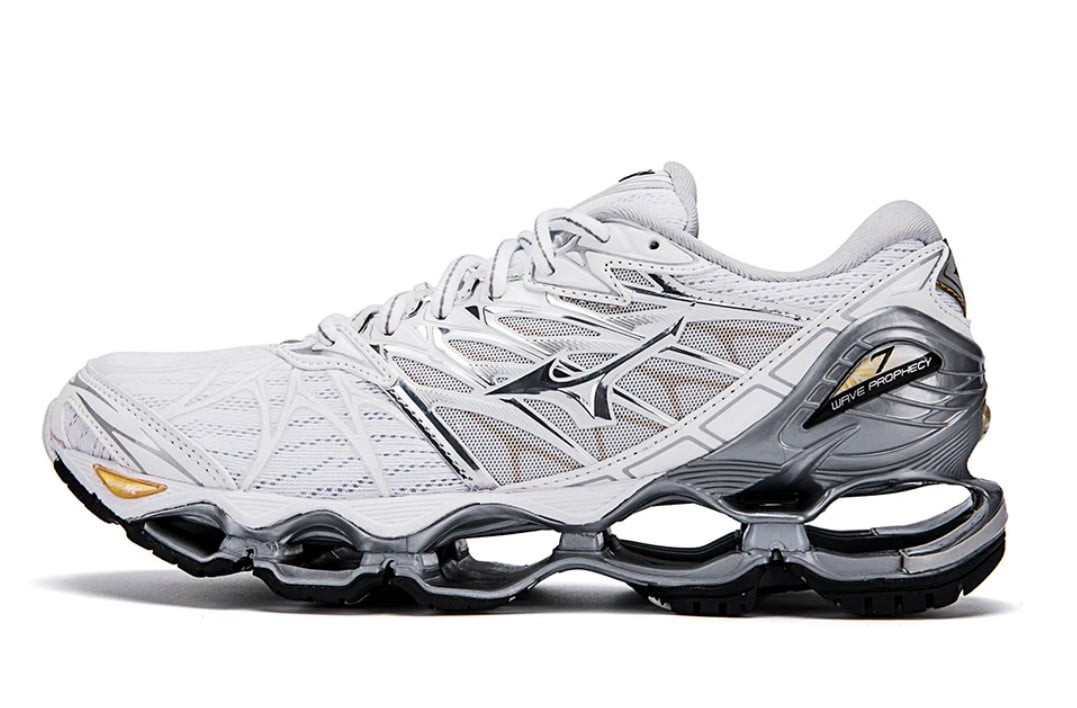 Tênis Mizuno Wave Prophecy 7 Branco e Cinza