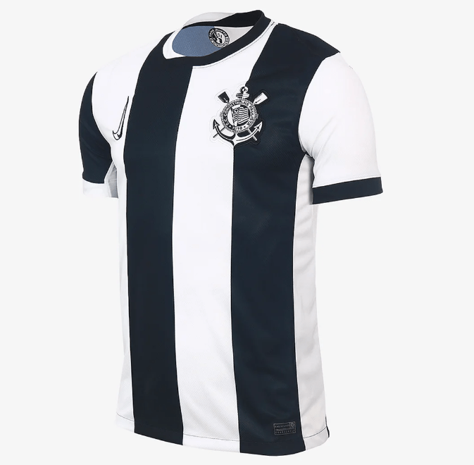 Camisa Corinthians III 24/25 s/n° Torcedor Nike Masculina - Branco+Preto