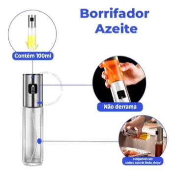 KIT 2 SPRAYS BORRIFADOR AZEITE VINAGRE VIDRO