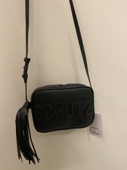 Bolsa Tiracolo Schutz Kate Logo Preta ORIGINAL