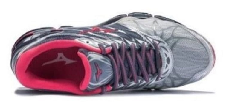 Tênis Mizuno Wave Prophecy 7 Cinza e Rosa