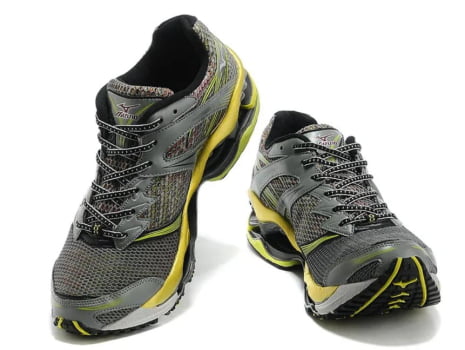 Tênis Mizuno Wave Prophecy 1 Cinza e Amarelo 