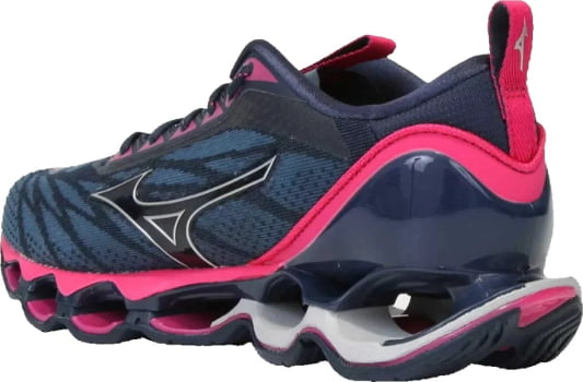 Tênis Mizuno Wave Prophecy 11 Azul e Rosa