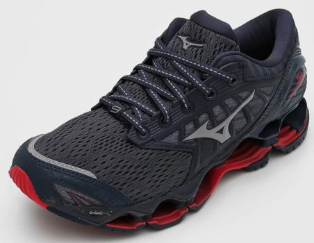 Tênis Mizuno Wave Prophecy 9 Azul e Vermelho