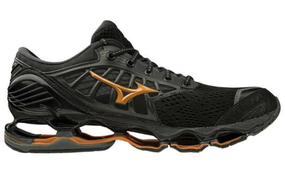 Tênis Mizuno Wave Prophecy 9 Preto e Dourado