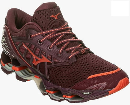 Tênis Mizuno Wave Prophecy 9 Vermelho e Laranja 