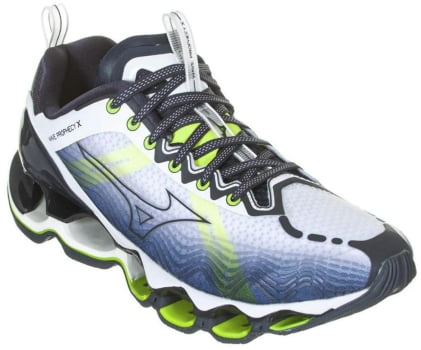 Tênis Mizuno Wave Prophecy X Branco e Verde 