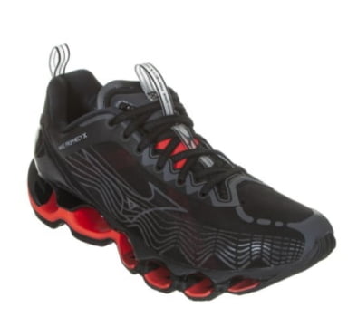 Tênis Mizuno Wave Prophecy X Preto e Vermelho