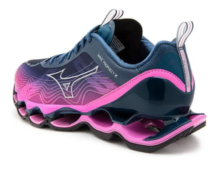 Tênis Mizuno Wave Prophecy X Rosa e Azul