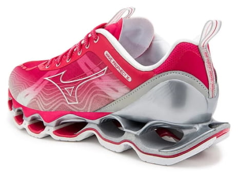 Tênis Mizuno Wave Prophecy X Rosa e Cinza 