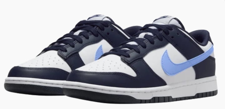 TÊNIS NIKE DUNK LOW ' MIDNIGHT NAVY UNIVERSITY BLUE '