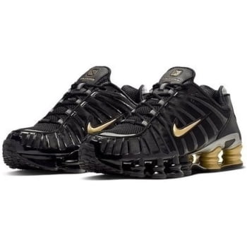 Tênis Shox Preto e Dourado 