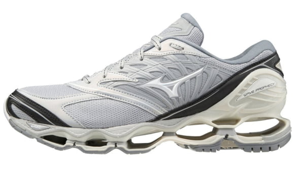 Tênis Mizuno Wave Prophecy LS Cinza e Branco